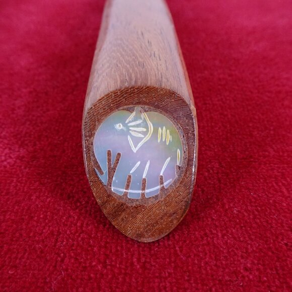 Salad Server Fork Spoon Tongs Natural Iridescent Capiz Mother of Pearl Seashell - Picture 8 of 11